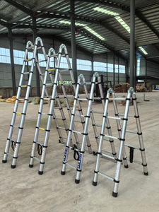 <span class=keywords><strong>Échelle</strong></span> <span class=keywords><strong>télescopique</strong></span> pliable en aluminium de 5 m, <span class=keywords><strong>échelle</strong></span> <span class=keywords><strong>télescopique</strong></span> double pliable en alliage d'aluminium moderne pour l'utilisation d'outils - Product Image 6