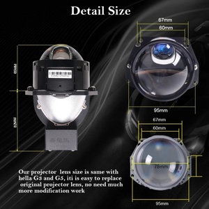Car Universal 3.0 Inch Bi <b>Led</b> <b>Projector</b> Lens Headlight 6000K <b>LED</b> Headlamps with Long Distance 500 Meters Lighting Auto Lighting - Product Image 6