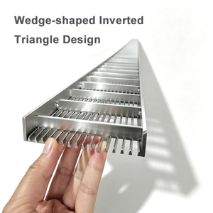 Grille de drainage linéaire à haut débit <span class=keywords><strong>sur</strong></span> mesure, couvercle de drain linéaire universel pour garage et piscine - Product Image 2