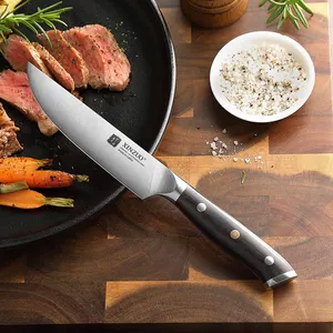New Arrivals German 1.4116 Steel Stainless Steel Super Sharp Kitchen Knives Steak Knife Ebony Wood Handle