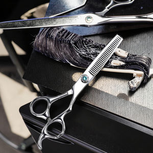 Tijeras de acero inoxidable para <span class=keywords><strong>Peluqueros</strong></span> profesionales con punta de hoja afilada, herramientas de estilismo para el cabello - Product Image 6