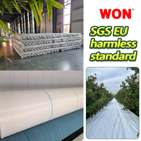 WON Haute Qualité, Longue Durée de Vie, Tapis Anti-Herbe Blanc pour Serre ou Extérieur, Revêtement de Sol, Couverture de Sol