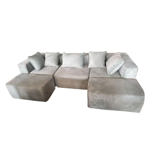 <strong>Luxury</strong> Modern <strong>L</strong>-<strong>Shape</strong> Sectional Sofa Set Canape Compression Modular Sofas Convertible Velvet Long Combination <strong>Couch</strong> for Living - Product Image 4