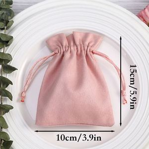 ถุงผ้ากำมะหยี่พิมพ์โลโก้ ขนาด 10x15 ซม. สำหรับใส่ของขวัญ เครื่องประดับ เครื่องสำอาง แหวน สร้อยคอ ของชำร่วยงานปาร์ตี้ - Product Image 2