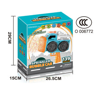 OEM venta al por mayor al aire libre de plástico de 139 agujeros eléctrico automático soplador de juguete iluminar burbujas Carro de riego pistola de burbujas - Product Image 3