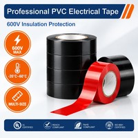 Ruban isolant électrique en PVC 600V, étanche, en vinyle, flexible, adhésif, pour l'étanchéité des câbles