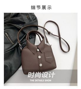 Hàn Quốc thiểu số cá tính Thiết kế túi xách phụ nữ mới thời trang giản dị áo sơ mi túi 2025 đơn giản thời trang Crossbody Túi - Product Image 6