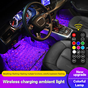 Luce Atmosfera Auto Sotto i Piedi Ricarica USB Luce Ritmica Colorata Controllata dalla Voce Luce LED Decorativa Modificata per Auto - Product Image 5