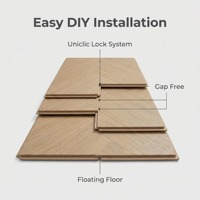Plancher stratifié en bois 10 mm E0 HDF, petites planches, chevrons, système Unilin Click, imperméable, photocatalyseur, dalles vinyle pour salle de bain et extérieur