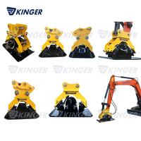 Compacteur hydraulique plat KINGER pour excavatrice – Remplissage de fossés municipaux et compactage des bords de fondations