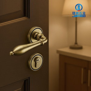 JAYHOO Brass Lever Door <b>Lock</b> Copper Interior Door Anti Rust With <b>Key</b> Split Type - Product Image 4