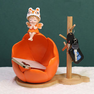 Table basse décor clé bol plateau décoratif mignon la fleur enfant Lunlun Statues Sculptures décor à la maison bijoux organisateur plateau - Product Image 1