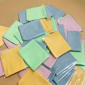 Vente en gros personnalisé microfibre daim 8x8cm écologique durable bijoux polissage chiffon de nettoyage avec le logo du client - Product Image 1