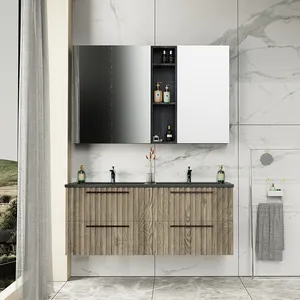 Классический американский стиль 59 дюймов шкафчик для ванной комнаты с 4 выдвижными ящиками для ванной комнаты