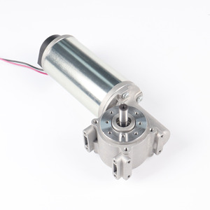 24VDC 220rpm 100W DC <strong>Worm</strong> <strong>Gearbox</strong> with 63mm PMDC Motor for Door Opening with 100PPR Encoder and Pulley Gear - Product Image 3
