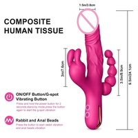 Vibromasseur 3 en 1 pour femmes, 10 modes, stimulateur de point G, masturbateur, plug anal, stimulateur de clitoris, jouets sexuels pour masturbation féminine