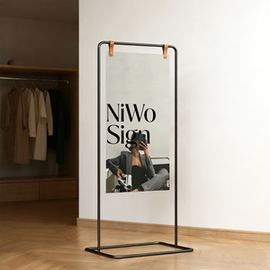 Support d'affichage en métal sur pied, conception personnalisée gratuite, montage facile, support pour affiches, livraison rapide, panneaux publicitaires - Product Image 2