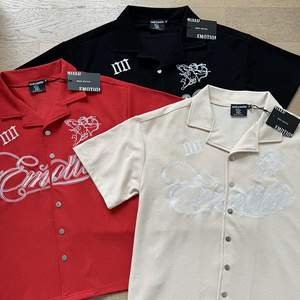 Ensemble T-shirts et Shorts 100% Coton de Qualité Supérieure pour Hommes, avec Impression de Lettres Personnalisée, Style Streetwear Tendance, Collection Mixed Emotion - Product Image 2