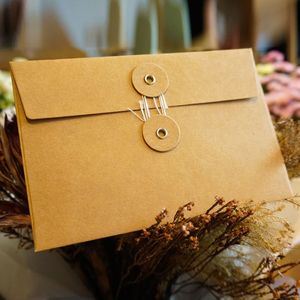 Enveloppe de portefeuille en papier kraft marron vintage personnalisée pour affaires ou invitations-<span class=keywords><strong>carte</strong></span> <span class=keywords><strong>postale</strong></span> de lettre en papier kraft marron vintage - Product Image 2