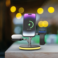 Station de charge sans fil magnétique 3-en-1 rapide 15W pliable pour iPhone 16/15/14/13/12 Pro Max et chargement d'écouteurs