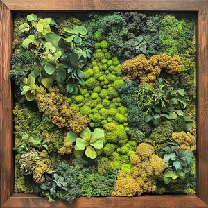 Cadre en bois véritable <span class=keywords><strong>mousse</strong></span> mur Art photo plante artificielle <span class=keywords><strong>mousse</strong></span> peintures pour la décoration intérieure - Product Image 3