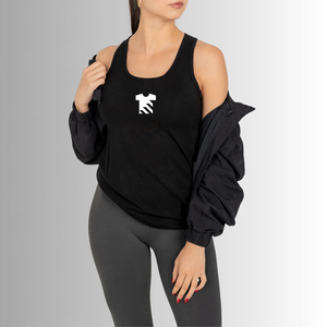 Débardeur côtelé épais en coton de haute qualité pour femmes, col carré, avec logo brodé personnalisé, idéal pour le fitness – Vente en gros - Product Image 4