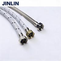 Tuyau flexible en acier inoxydable tressé JINLIN, conduite de plomberie pour eau chaude et froide, ligne de raccordement pour robinet de salle de bain et de cuisine