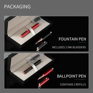 KACO LUXO लक्ज़री फाउंटेन पेन, रोलर पेन, 1 कनवर्टर के साथ गिफ्ट बॉक्स में 2 ब्लैक इंक कार्ट्रिज के साथ अतिरिक्त फाइन निब