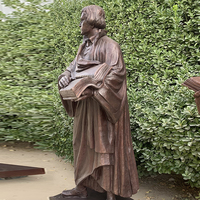 Usine professionnelle coulée laiton protestant sculpture bronze Martin Lutero statue