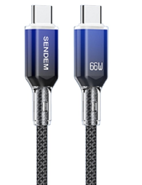 T15 66W 5A Braided  Fast Charging Cable Single Head High Power Data Cord