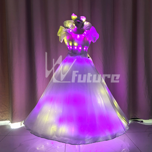 Vêtements de performance lumineux à LED pour adultes filles 1 pièce <span class=keywords><strong>Robe</strong></span> de neige blanche Arc-en-ciel Scène Cosplay pour fête Costume Performance - Product Image 4