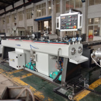 Máquina de fabricación de tuberías de PVC, refrigeración por agua, línea de producción de tuberías de roscado de 16-63mm