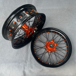 Roues Supermoto en aluminium CNC de 17 pouces, jantes bicolores bleues pour Yamaha YZ <span class=keywords><strong>YZF</strong></span> YZX 125 <span class=keywords><strong>250</strong></span> 450, kit de conversion pour moto tout-terrain - Product Image 1
