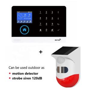 Sistema de Alarma de Seguridad para el Hogar, Inalámbrico, <span class=keywords><strong>Solar</strong></span>, con Sensor de Movimiento PIR, Alarma de Movimiento con Sirena de 120dB y Luz Estroboscópica - Product Image 2