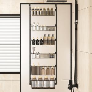 Estante <span class=keywords><strong>de</strong></span> especias <span class=keywords><strong>de</strong></span> 6 niveles para <span class=keywords><strong>la</strong></span> parte trasera <span class=keywords><strong>de</strong></span> <span class=keywords><strong>la</strong></span> puerta, organizador <span class=keywords><strong>de</strong></span> despensa metálico colgante sobre <span class=keywords><strong>la</strong></span> puerta para <span class=keywords><strong>cocina</strong></span> y dormitorio - Product Image 1