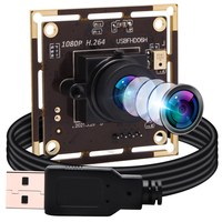 Caméra USB ELP 0.01Lux faible luminosité H.264, caméra mini USB Full HD 1080p avec microphone