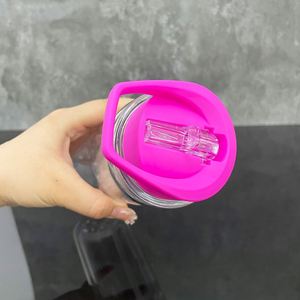 Snow Globe Double <b>Plastic</b> Acrylic Sippy Cups Reusable Portable 10 oz Kids Snow Globe <b>Water</b> <b>Bottles</b> With Strap Flip Top Lid - Product Image 5