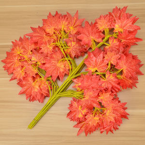 Venta al por mayor Realista Plástico Hojas Artificiales Colgando Pared <span class=keywords><strong>Artificial</strong></span> Planta <span class=keywords><strong>Artificial</strong></span> Hojas de Arce - Product Image 5