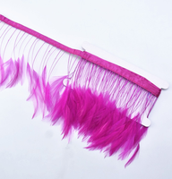 Ruban de tissu bleu à franges de plumes pour la couture, idéal pour les projets DIY, vêtements, robes, costumes, chapeaux, accessoires, décorations de fête, maison et mariage