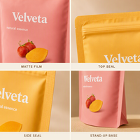 Op maat gemaakte voedselveilige PE-ananas-perzik-aardbei-citroen-mango-vriesgedroogde fruit-snoep-suiker verpakking staande pouch zakken