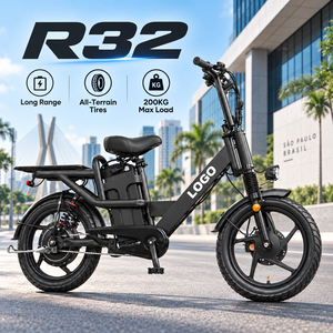 จักรยานบรรทุกไฟฟ้า R32 48V32AH ขายส่ง จักรยานไฟฟ้าวิบากขนาด 18x2.5 นิ้ว รับผลิตแบบ OEM สำหรับผู้ขับขี่ส่งของ - Product Image 1