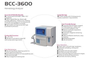 Analisador Hematológico Hongtu BCC-3600 3-Diff com Reagentes de 3 Partes para Sistema de Análise de Sangue, Equivalente ao Sangue Humano - Product Image 2