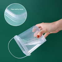 Seau en plastique PP transparent avec couvercle et poignée, pour le stockage alimentaire, emballage carré pour biscuits, conteneur pour confiserie, portable