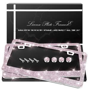 ที่ยึดป้ายทะเบียนรถ2024<span class=keywords><strong>จอด</strong></span><span class=keywords><strong>รถ</strong></span>ติดเพชรมาพร้อมกับตัวล้างสกรูฝาเกลียว - Product Image 3