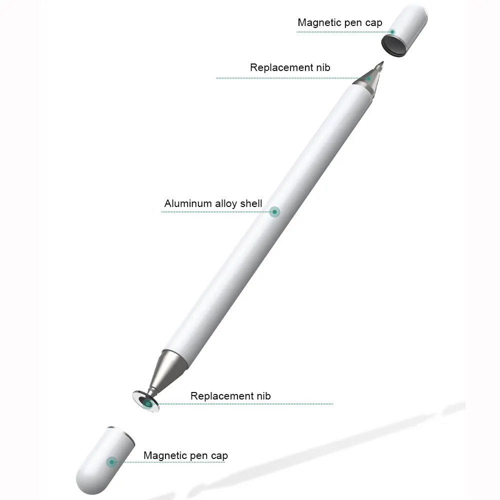ปากกาสไตลัสสำหรับโทรศัพท์มือถือแบบ2 In 1,ปากกาอเนกประสงค์สำหรับ iPad ปากกาสไตลัสสำหรับหน้าจอสัมผัสปากกาแท็บเล็ต