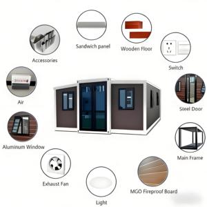 20ft mở rộng container nhà với Patio nhà di động <span class=keywords><strong>Pre</strong></span> chế tạo nhà Container 3 phòng ngủ <span class=keywords><strong>Modular</strong></span> văn phòng di động - Product Image 6
