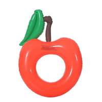 Bouée de natation gonflable en PVC en forme de cerise, flotteur de piscine en forme de fruit, tube de natation gonflable pour l'été, la plage et les fêtes au bord de la piscine