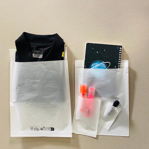 Custom down jacket translucent packaging new material paper bag fast printing different patterns, biodegradable bag - Product Image 4