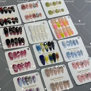 <span class=keywords><strong>Ongles</strong></span> press-on faits main de qualité salon, personnalisables selon les besoins spéciaux, pour femmes, style long/court, design personnalisé - Product Image 6