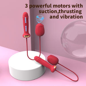 オデコ 大人用吸引式セックストイ 3 in 1 ローズバイブレーター ラブエッグ クリトリス刺激器 クリトリス吸引バイブレーター 女性用マスターベーター - Product Image 4
